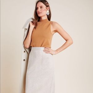 NWT Anthropologie Clarisa Pencil Skirt in Ivory